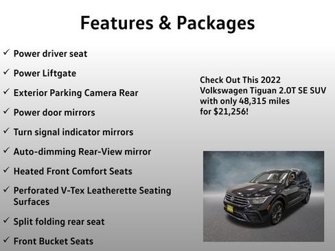 Used 2022 Volkswagen Tiguan SE AWD/4WD image 8