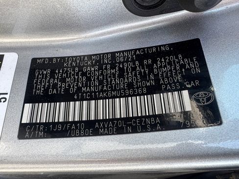 Used 2021 Toyota Camry LE FWD image 16