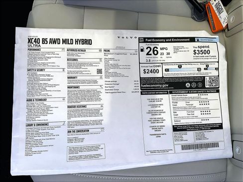 New 2026 Volvo XC40 B5 Ultra w/ Climate Package AWD/4WD image 35