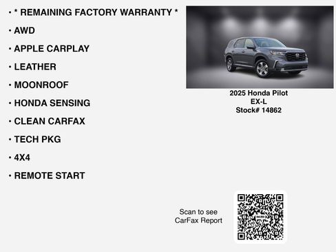 Used 2025 Honda Pilot EX-L image 7