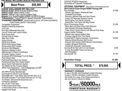 Used 2020 Dodge Challenger SRT Hellcat w/ Plus Package image 10