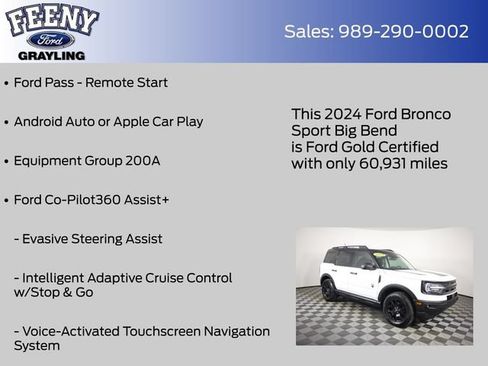 Used 2024 Ford Bronco Sport Big Bend w/ Convenience Package AWD/4WD image 9