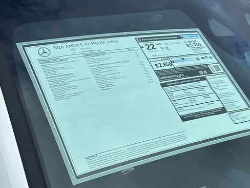New 2026 Mercedes-Benz C 43 AMG 4MATIC Sedan image 29