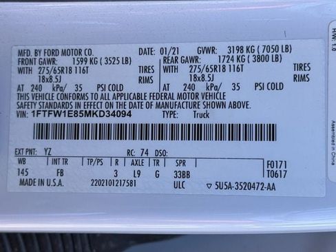 Used 2021 Ford F150 XLT w/ Equipment Group 302A High AWD/4WD image 31