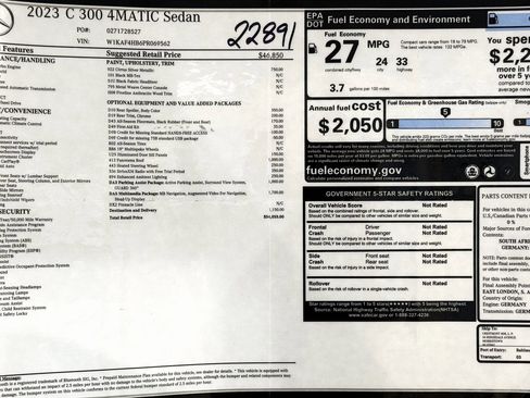 Used 2023 Mercedes-Benz C 300 4MATIC Sedan image 2