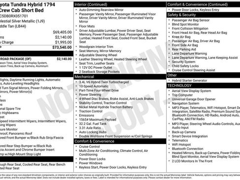 Used 2024 Toyota Tundra 1794 Edition w/ TRD Off-Road Package AWD/4WD image 5