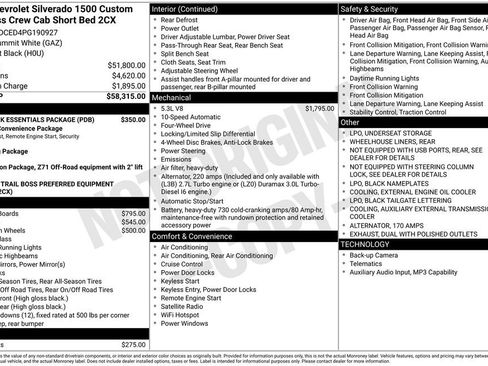 Used 2023 Chevrolet Silverado 1500 Custom Trail Boss w/ LPO, Dark Essentials Package image 5