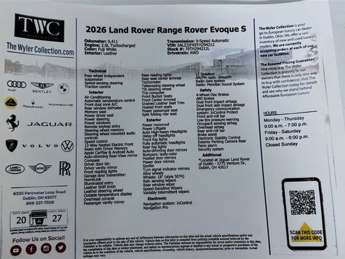 Used 2026 Land Rover Range Rover Evoque S AWD/4WD image 49