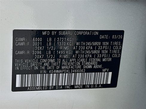 Used 2020 Subaru Ascent Limited w/ Technology Package image 45