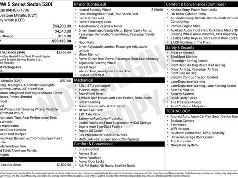 Used 2022 BMW 530i w/ Premium Package image 39