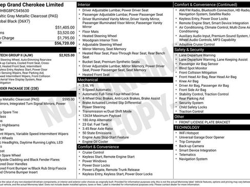 Certified 2023 Jeep Grand Cherokee Limited w/ Luxury Tech Group II AWD/4WD image 41