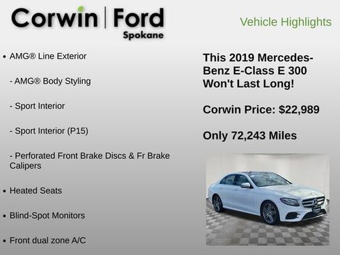 Used 2019 Mercedes-Benz E 300 4MATIC image 6