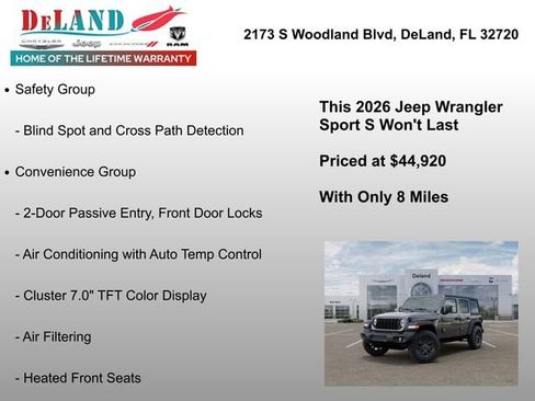 New 2026 Jeep Wrangler Sport S AWD/4WD image 25
