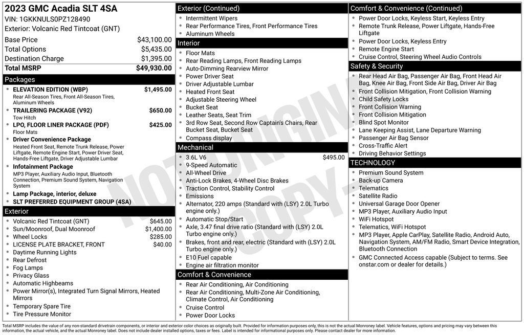 Certified 2023 GMC Acadia SLT w/ Elevation Edition AWD/4WD image 5