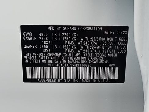 Certified 2024 Subaru Outback Touring AWD/4WD image 39