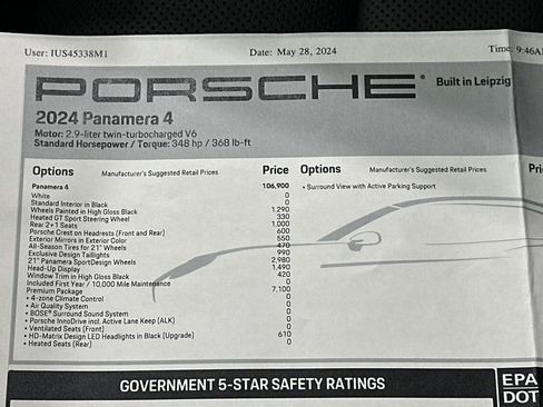 Certified 2024 Porsche Panamera 4 image 48