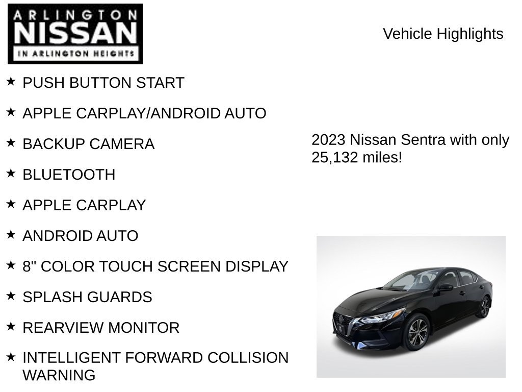 Certified 2023 Nissan Sentra SV w/ All-Weather Package FWD image 8