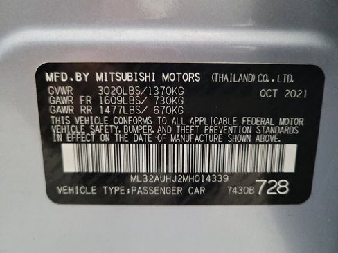 Used 2021 Mitsubishi Mirage ES FWD image 33