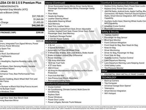 Certified 2025 MAZDA CX-50 AWD 2.5 S w/ Weather Package image 6