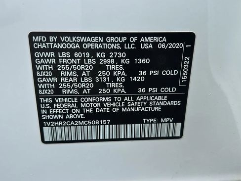 Used 2021 Volkswagen Atlas SE w/ Towing Package AWD/4WD image 9