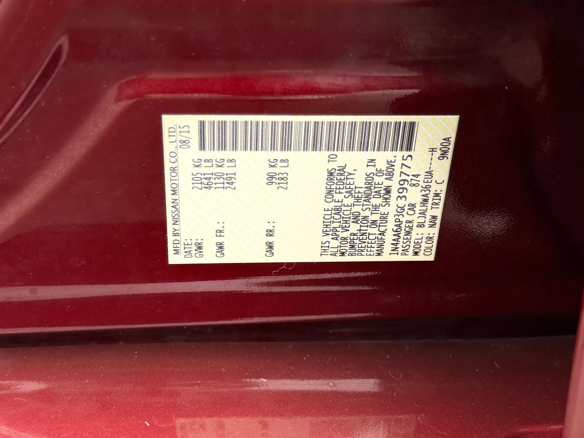 Used 2016 Nissan Maxima Platinum w/ Interior Lighting Package FWD image 31