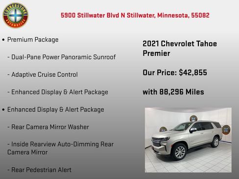 Used 2021 Chevrolet Tahoe Premier w/ Premium Package AWD/4WD image 30