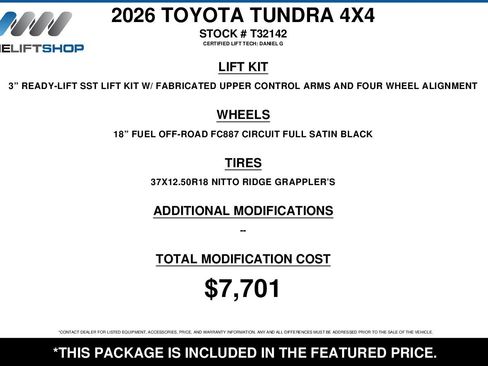 Used 2026 Toyota Tundra 1794 Edition AWD/4WD image 2