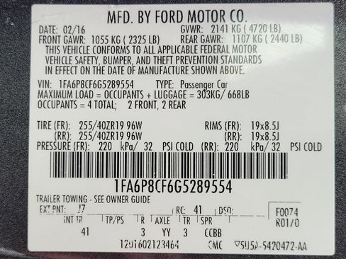 Used 2016 Ford Mustang GT Premium w/ Equipment Group 401A RWD image 10