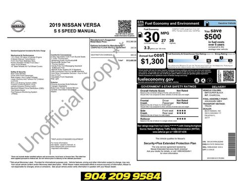 Used 2019 Nissan Versa S FWD image 35