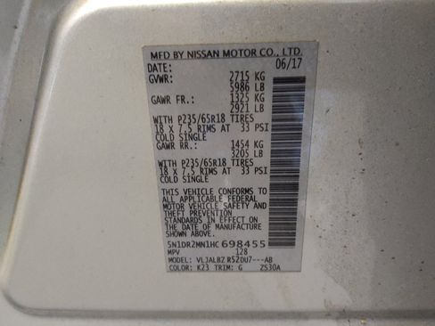 Used 2017 Nissan Pathfinder S FWD image 33