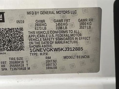 Used 2019 Chevrolet Traverse LT w/ LPO, Floor Liner Package image 33