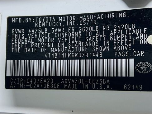 Certified 2019 Toyota Camry SE image 27