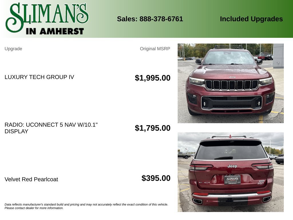 Used 2021 Jeep Grand Cherokee L Overland w/ Luxury Tech Group IV AWD/4WD image 11