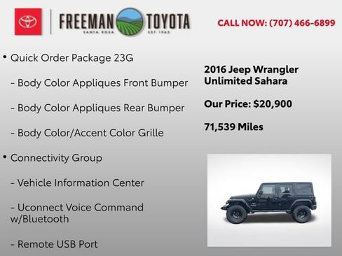 Used 2016 Jeep Wrangler Unlimited Sahara w/ Connectivity Group image 5