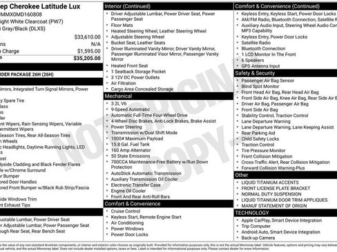 Used 2021 Jeep Cherokee Latitude Lux AWD/4WD image 10