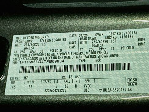 New 2026 Ford F150 Lariat AWD/4WD image 20