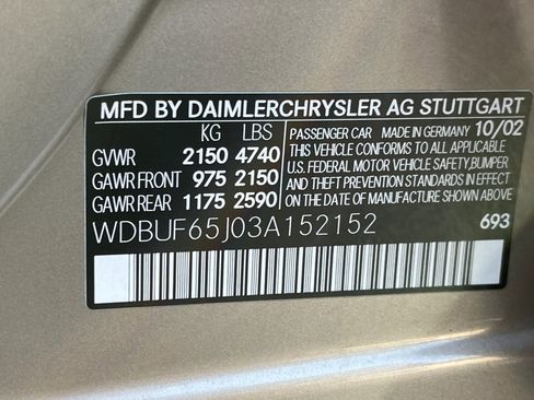 Used 2003 Mercedes-Benz E 320 3.2L image 9