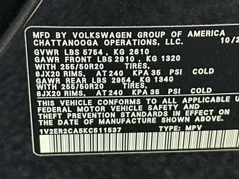 Used 2019 Volkswagen Atlas SEL image 26