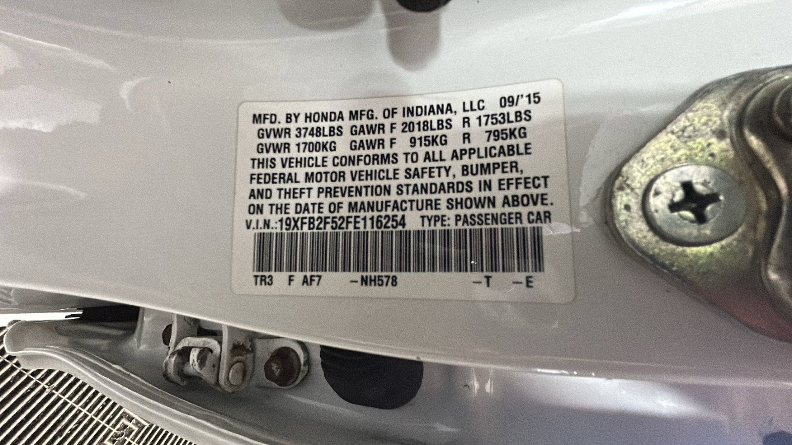 Used 2015 Honda Civic LX image 10