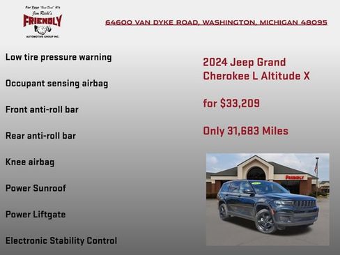 Used 2024 Jeep Grand Cherokee L Altitude AWD/4WD image 30