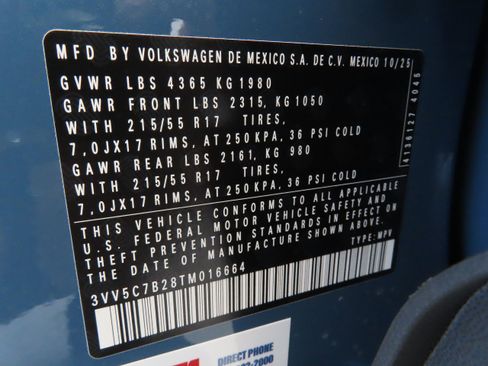 New 2026 Volkswagen Taos S FWD image 27
