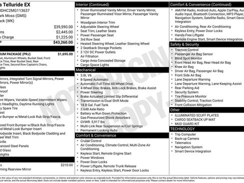 Used 2021 Kia Telluride EX w/ EX Premium Package image 2