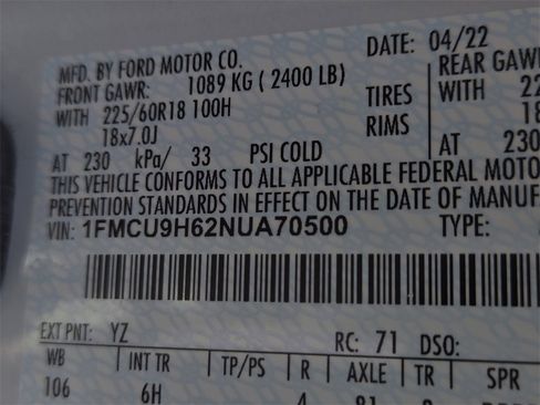 Used 2022 Ford Escape SEL image 34