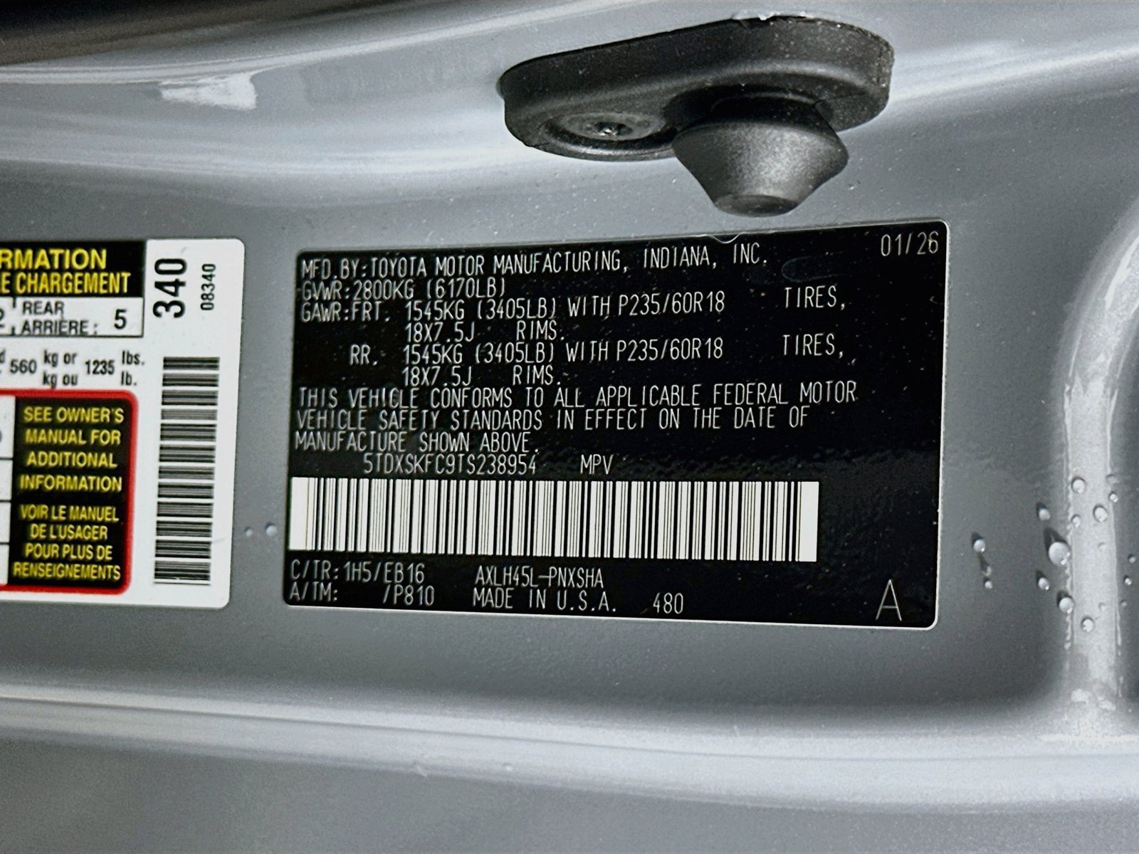 Used 2026 Toyota Sienna XSE AWD/4WD image 35