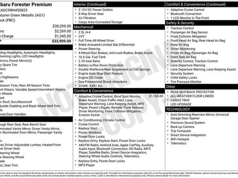 Certified 2024 Subaru Forester Premium AWD/4WD image 10