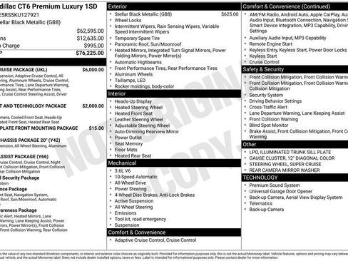Certified 2019 Cadillac CT6 Premium Luxury w/ Super Cruise Package AWD/4WD image 55