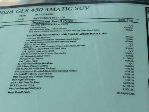 New 2026 Mercedes-Benz GLS 450 GLS 450 image 17