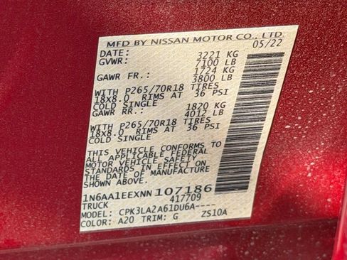 Used 2022 Nissan Titan S w/ S Utility Package RWD image 23