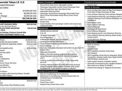 Used 2023 Chevrolet Tahoe LS w/ Driver Alert Package AWD/4WD image 2