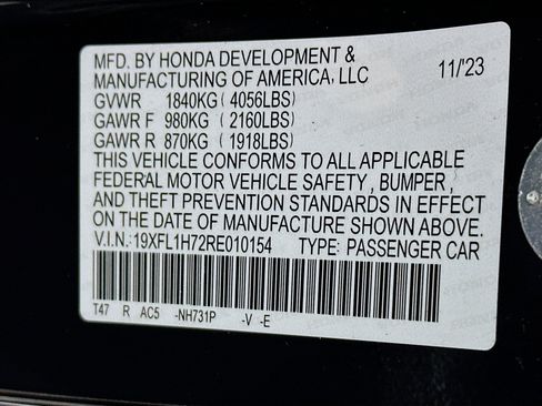 Used 2024 Honda Civic EX-L image 12